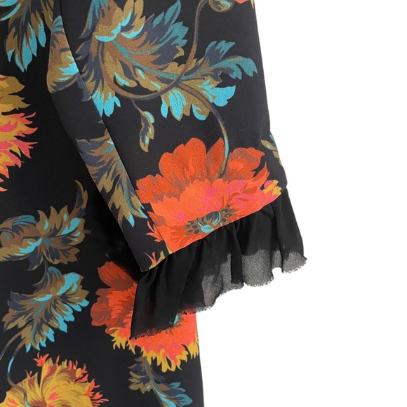 Otto D'Ame Dress Size 4 Floral Black Shift Anthropologie - Picture 3 of 5